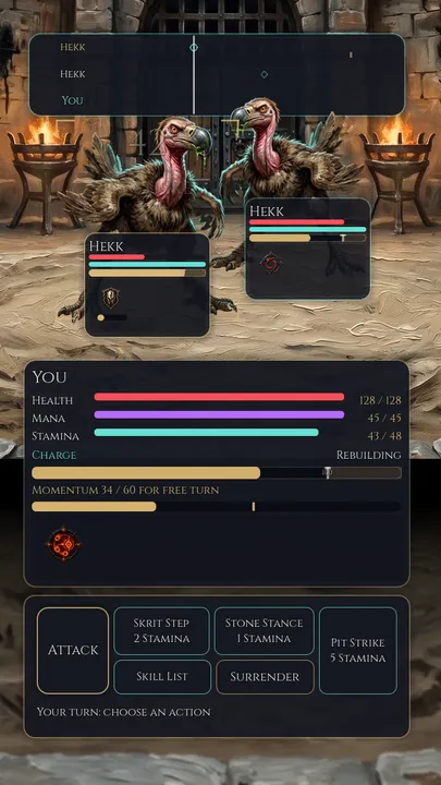 Combat command screenshot