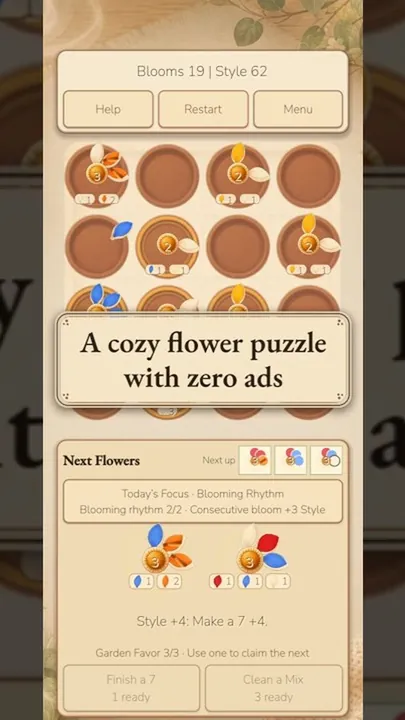 Petal Palette trailer still: colorful flower heads in garden trays